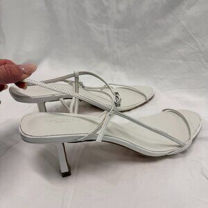 Tony Bianco strappy white kitten heels